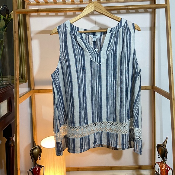 ⚫️Crown & Ivy Linen Tops. Size- XL - Picture 5 of 10